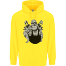 Tattoo Santa Funny Christmas Biker Motorbike Childrens Kids Hoodie Yellow