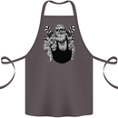 Tattoo Santa Funny Christmas Biker Motorbike Cotton Apron 100% Organic Dark Grey