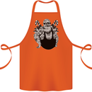 Tattoo Santa Funny Christmas Biker Motorbike Cotton Apron 100% Organic Orange