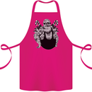 Tattoo Santa Funny Christmas Biker Motorbike Cotton Apron 100% Organic Pink
