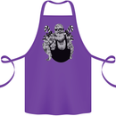 Tattoo Santa Funny Christmas Biker Motorbike Cotton Apron 100% Organic Purple