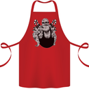 Tattoo Santa Funny Christmas Biker Motorbike Cotton Apron 100% Organic Red