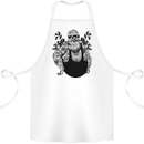 Tattoo Santa Funny Christmas Biker Motorbike Cotton Apron 100% Organic White