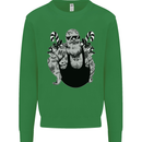 Tattoo Santa Funny Christmas Biker Motorbike Kids Sweatshirt Jumper Irish Green