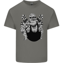 Tattoo Santa Funny Christmas Biker Motorbike Kids T-Shirt Childrens Charcoal