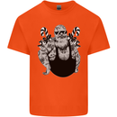Tattoo Santa Funny Christmas Biker Motorbike Kids T-Shirt Childrens Orange