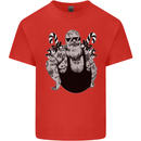 Tattoo Santa Funny Christmas Biker Motorbike Kids T-Shirt Childrens Red