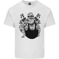 Tattoo Santa Funny Christmas Biker Motorbike Kids T-Shirt Childrens White