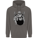 Tattoo Santa Funny Christmas Biker Motorbike Mens 80% Cotton Hoodie Charcoal