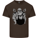 Tattoo Santa Funny Christmas Biker Motorbike Mens Cotton T-Shirt Tee Top Dark Chocolate