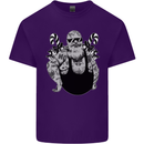Tattoo Santa Funny Christmas Biker Motorbike Mens Cotton T-Shirt Tee Top Purple