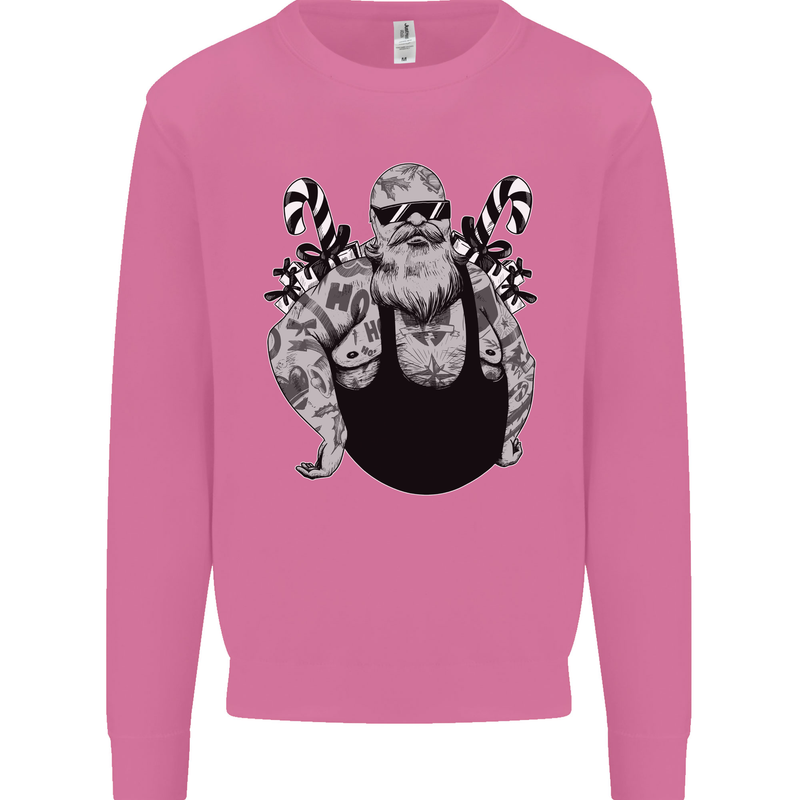 Tattoo Santa Funny Christmas Biker Motorbike Mens Sweatshirt Jumper Azalea