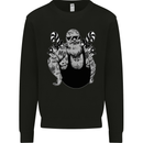 Tattoo Santa Funny Christmas Biker Motorbike Mens Sweatshirt Jumper Black