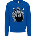 Tattoo Santa Funny Christmas Biker Motorbike Mens Sweatshirt Jumper Royal Blue