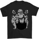 Tattoo Santa Funny Christmas Biker Motorbike Mens T-Shirt 100% Cotton Black