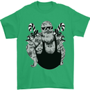 Tattoo Santa Funny Christmas Biker Motorbike Mens T-Shirt 100% Cotton Irish Green