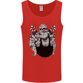 Tattoo Santa Funny Christmas Biker Motorbike Mens Vest Tank Top Red