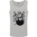 Tattoo Santa Funny Christmas Biker Motorbike Mens Vest Tank Top Sports Grey