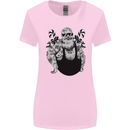Tattoo Santa Funny Christmas Biker Motorbike Womens Wider Cut T-Shirt Light Pink