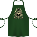 Tattoo Skull Snake Tattooist Biker Gothic Cotton Apron 100% Organic Forest Green