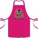 Tattoo Skull Snake Tattooist Biker Gothic Cotton Apron 100% Organic Pink