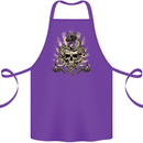 Tattoo Skull Snake Tattooist Biker Gothic Cotton Apron 100% Organic Purple