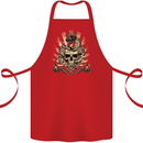 Tattoo Skull Snake Tattooist Biker Gothic Cotton Apron 100% Organic Red