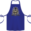 Tattoo Skull Snake Tattooist Biker Gothic Cotton Apron 100% Organic Royal Blue