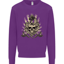 Tattoo Skull Snake Tattooist Biker Gothic Kids Sweatshirt Jumper Purple