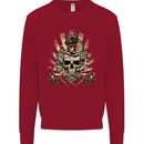 Tattoo Skull Snake Tattooist Biker Gothic Kids Sweatshirt Jumper Red