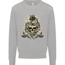 Tattoo Skull Snake Tattooist Biker Gothic Kids Sweatshirt Jumper Sports Grey