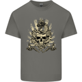 Tattoo Skull Snake Tattooist Biker Gothic Kids T-Shirt Childrens Charcoal