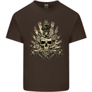 Tattoo Skull Snake Tattooist Biker Gothic Kids T-Shirt Childrens Chocolate