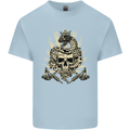 Tattoo Skull Snake Tattooist Biker Gothic Kids T-Shirt Childrens Light Blue