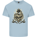 Tattoo Skull Snake Tattooist Biker Gothic Kids T-Shirt Childrens Light Blue