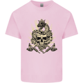 Tattoo Skull Snake Tattooist Biker Gothic Kids T-Shirt Childrens Light Pink