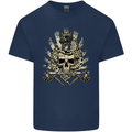 Tattoo Skull Snake Tattooist Biker Gothic Kids T-Shirt Childrens Navy Blue