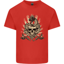 Tattoo Skull Snake Tattooist Biker Gothic Kids T-Shirt Childrens Red