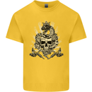 Tattoo Skull Snake Tattooist Biker Gothic Kids T-Shirt Childrens Yellow