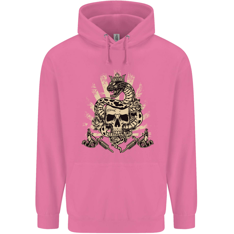 Tattoo Skull Snake Tattooist Biker Gothic Mens 80% Cotton Hoodie Azelea