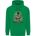 Tattoo Skull Snake Tattooist Biker Gothic Mens 80% Cotton Hoodie Irish Green