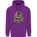 Tattoo Skull Snake Tattooist Biker Gothic Mens 80% Cotton Hoodie Purple