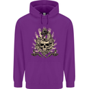 Tattoo Skull Snake Tattooist Biker Gothic Mens 80% Cotton Hoodie Purple