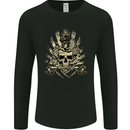 Tattoo Skull Snake Tattooist Biker Gothic Mens Long Sleeve T-Shirt Black
