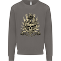 Tattoo Skull Snake Tattooist Biker Gothic Mens Sweatshirt Jumper Charcoal