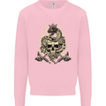 Tattoo Skull Snake Tattooist Biker Gothic Mens Sweatshirt Jumper Light Pink