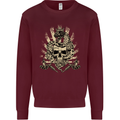 Tattoo Skull Snake Tattooist Biker Gothic Mens Sweatshirt Jumper Maroon