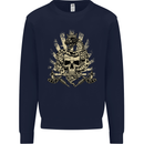 Tattoo Skull Snake Tattooist Biker Gothic Mens Sweatshirt Jumper Navy Blue