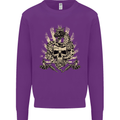 Tattoo Skull Snake Tattooist Biker Gothic Mens Sweatshirt Jumper Purple