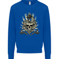 Tattoo Skull Snake Tattooist Biker Gothic Mens Sweatshirt Jumper Royal Blue